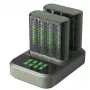 GP Battery M452 base de carga cargador de pilas redondas NiMH Micro AAA Mignon AA (GPRCKCHM452D457)