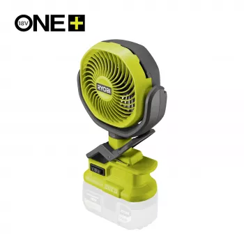 Ventilador de pinza a batería RYOBI ONE+ 18V (solo máquina) - 280 CFM, giro 360°
