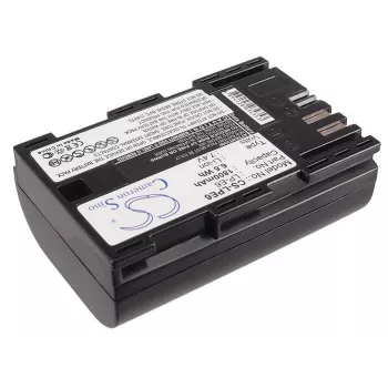 Batería de sustitución CAMERON SINO CS-LPE6 para Canon LP-E6/LP-E6N/LP-E6NH, 1800mAh, 7,4V, Li-Ion, negro