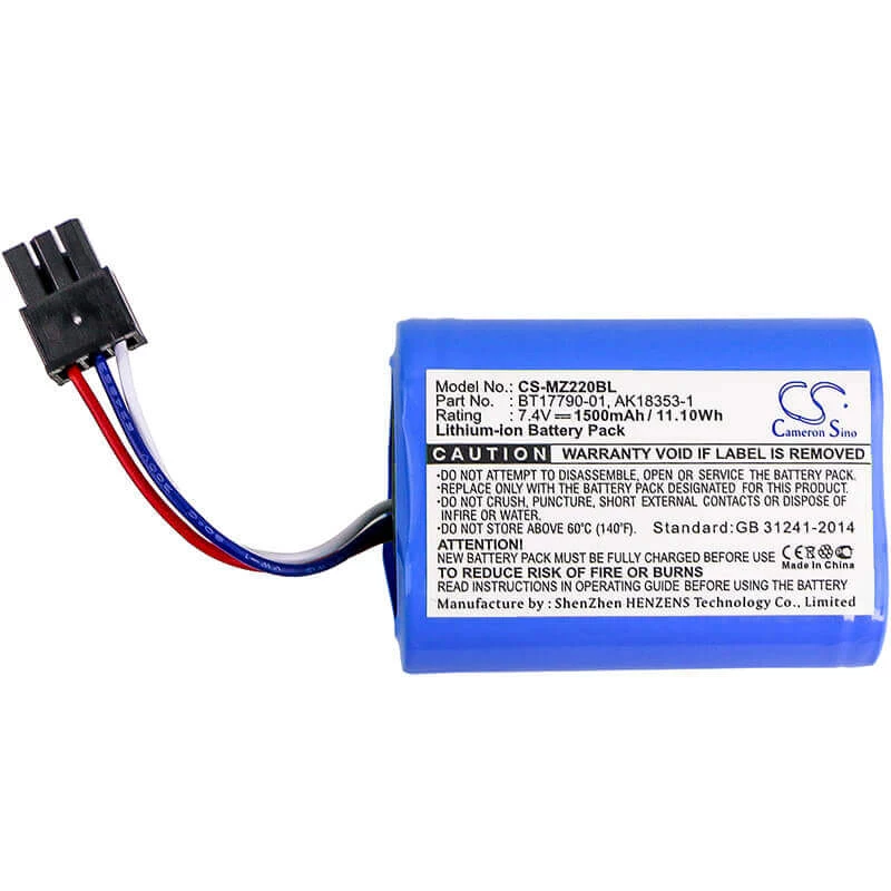 Batería de sustitución Cameron Sino para Zebra iMZ320 MZ220 MZ320 MZ420L (BT-17790-1, BT-17790-2, AK18353-1) - 7,4V 1800mAh Li-Ion