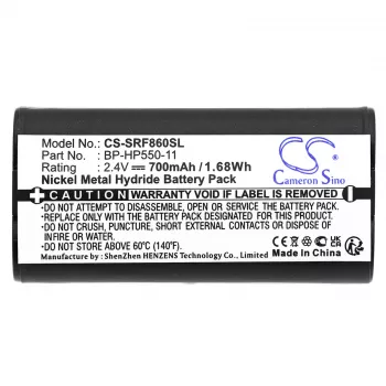 Batería Cameron Sino tipo BP-HP550-11 para Sony MDR RF860 RF4000 RF970 RF925 RF850 RF840 RF810 IF245RK / CS-SRF860SL