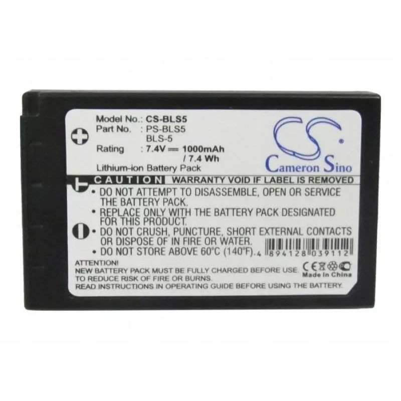 Batería Cameron Sino tipo BLS-5 / BLS-50 / PS-BLS5 para Olympus