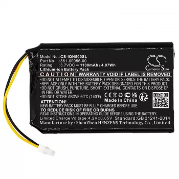 Batería de sustitución Cameron Sino 1200mAh 3,7V para Garmin Nuvi 30 50 52 55 51 LM LMT, Mitac Mio Spirit 8500 LM