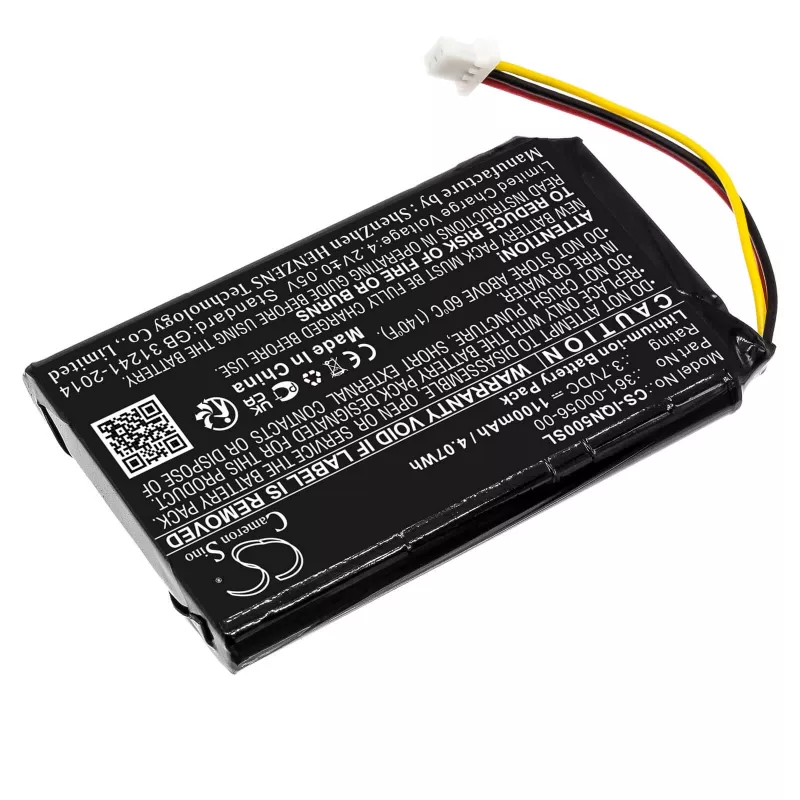 Batería de sustitución Cameron Sino 1200mAh 3,7V para Garmin Nuvi 30 50 52 55 51 LM LMT, Mitac Mio Spirit 8500 LM