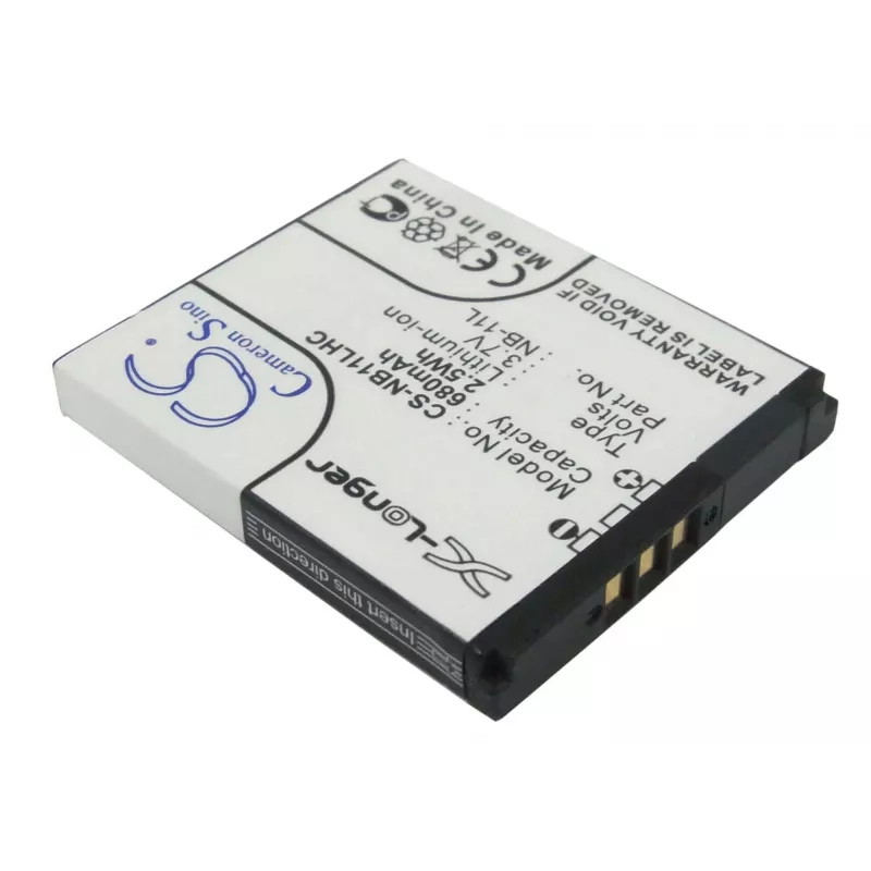 Batería de sustitución Cameron Sino NB-11L / NB-11LH para Canon PowerShot ELPH, A, serie SX - 800mAh 3,7V Li-Ion (negro)