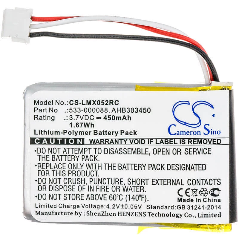 Batería Cameron Sino tipo AHB303450 1412 533-000120 533-000121 533-000172 para ratón Logitech / CS-LMX052RC