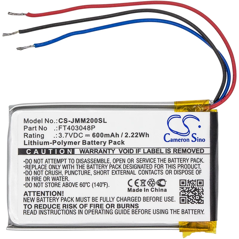 Batería de repuesto Cameron Sino FT403048P para JBL Micro 2, Micro II, Clip, Clip+