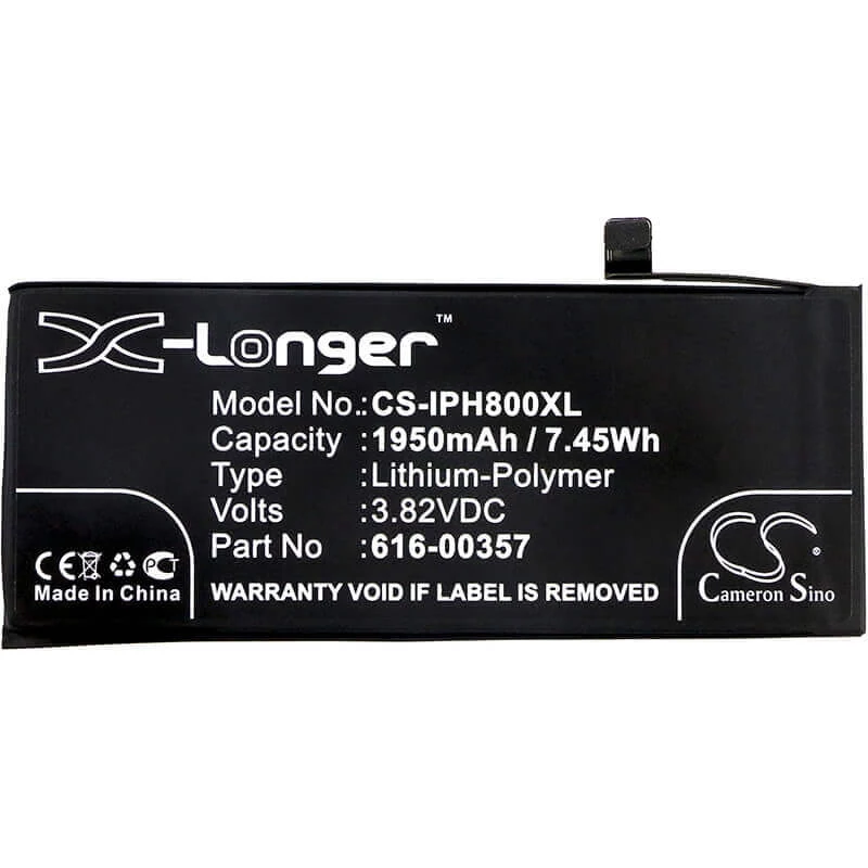 Batería de repuesto CAMERON SINO para Apple iPhone 8 (tipo 616-00357, 616-00358) - 2200mAh, Li-Po, CS-IPH800XL