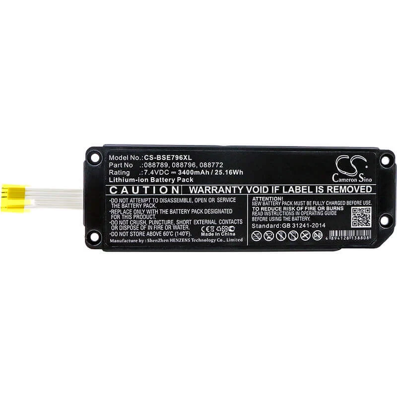 Batería de repuesto CAMERON SINO 3400mAh para Bose SoundLink Mini 2 - 088789 088796 088772 080841