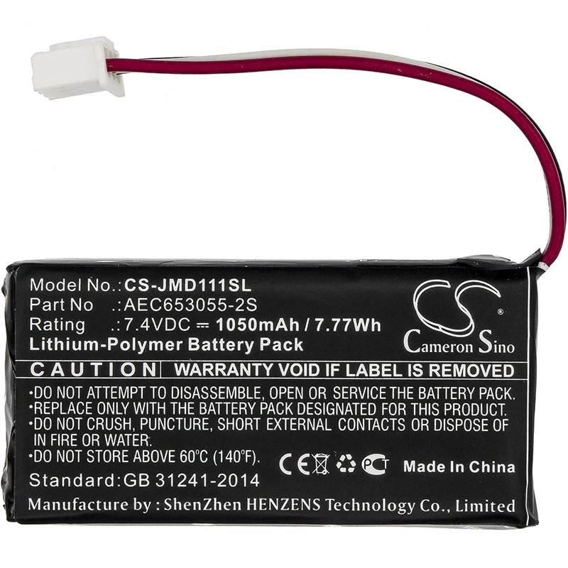 Batería Cameron Sino tipo AEC653055-2S para JBL Flip / Flip 1 / CS-JMD111SL