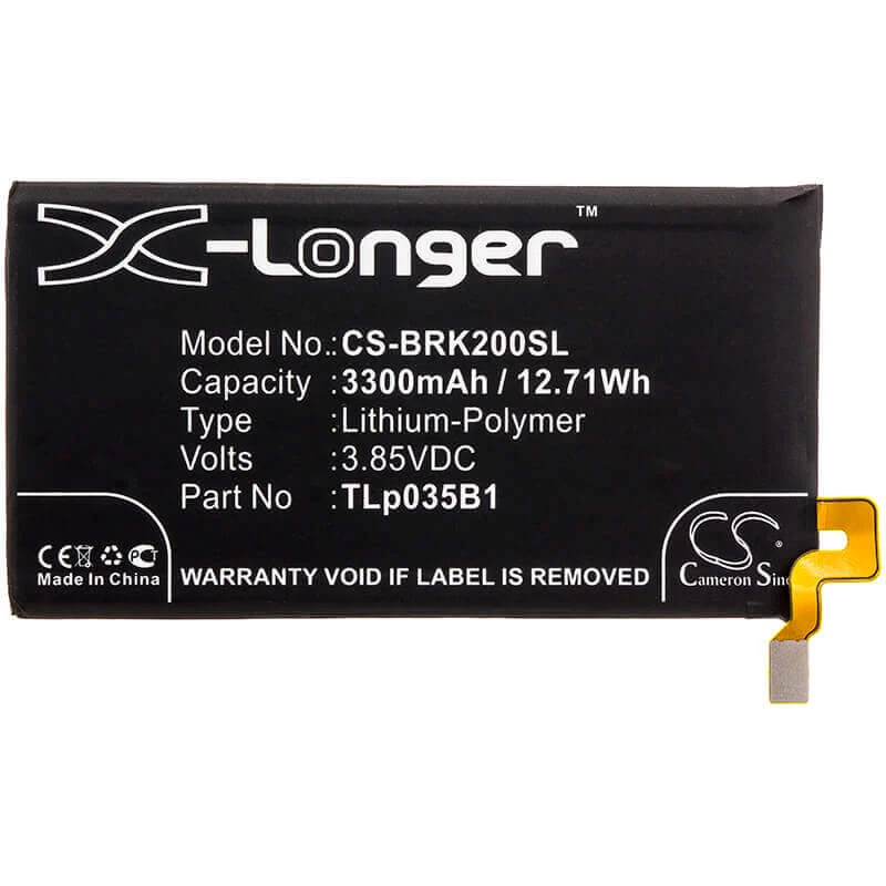 Batería Cameron Sino tipo TLP035B1 para Blackberry Key2 BBF100 / CS-BRK200SL
