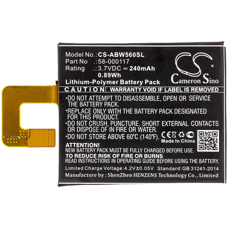Batería Cameron Sino tipo 58-000117 para Amazon Kindle Oasis KO1 1 2 3 / CS-ABW560SL