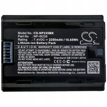 CAMERON SINO NP-W235 / NPW235 batería Li-Ion recargable para cámaras Fujifilm