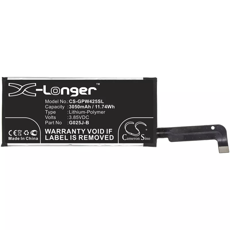Batería CAMERON SINO tipo G025J-B para Google Pixel 4a 3050 mAh / CS-GPW425SL