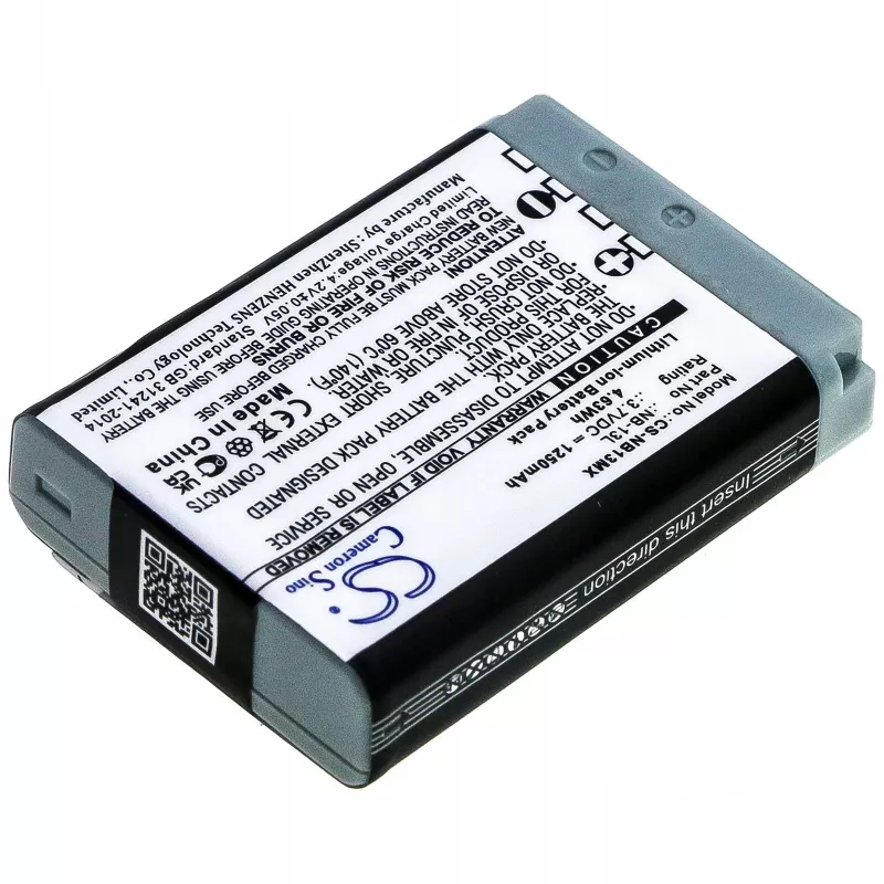 Batería de repuesto CAMERON SINO NB-13L para Canon PowerShot G5 X, G7 X, G9 X, SX620 HS, SX720 HS, SX730 HS, SX740 HS (1250mAh, 3,6V, Li-Ion)