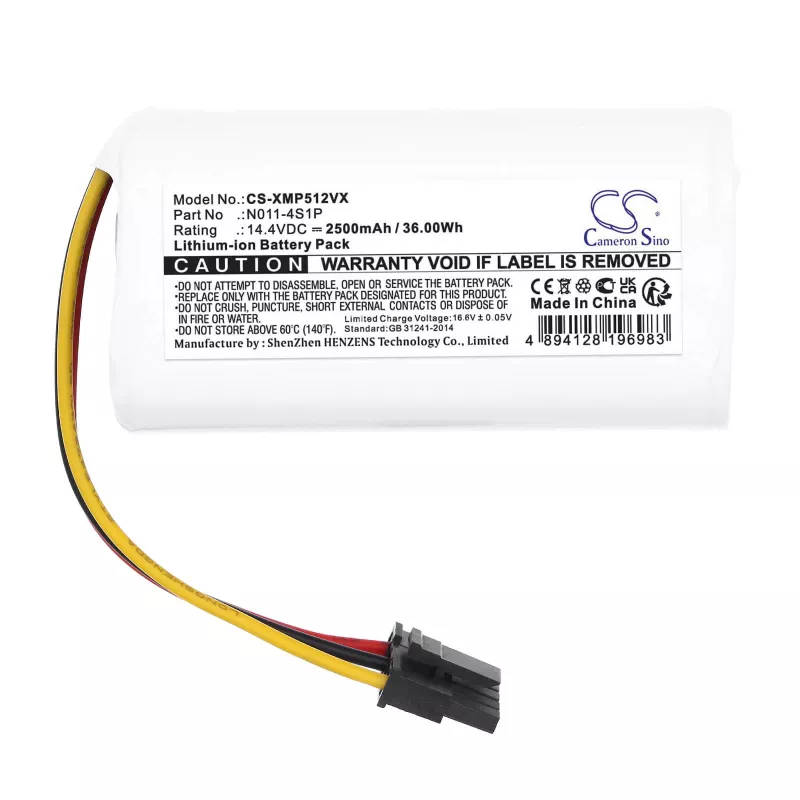 CAMERON SINO batería 14,4V 2600mAh 4S1P N011-4S1P para Xiaomi Mi Robot Vacuum Mop 2 Lite / CS-XMP512VX