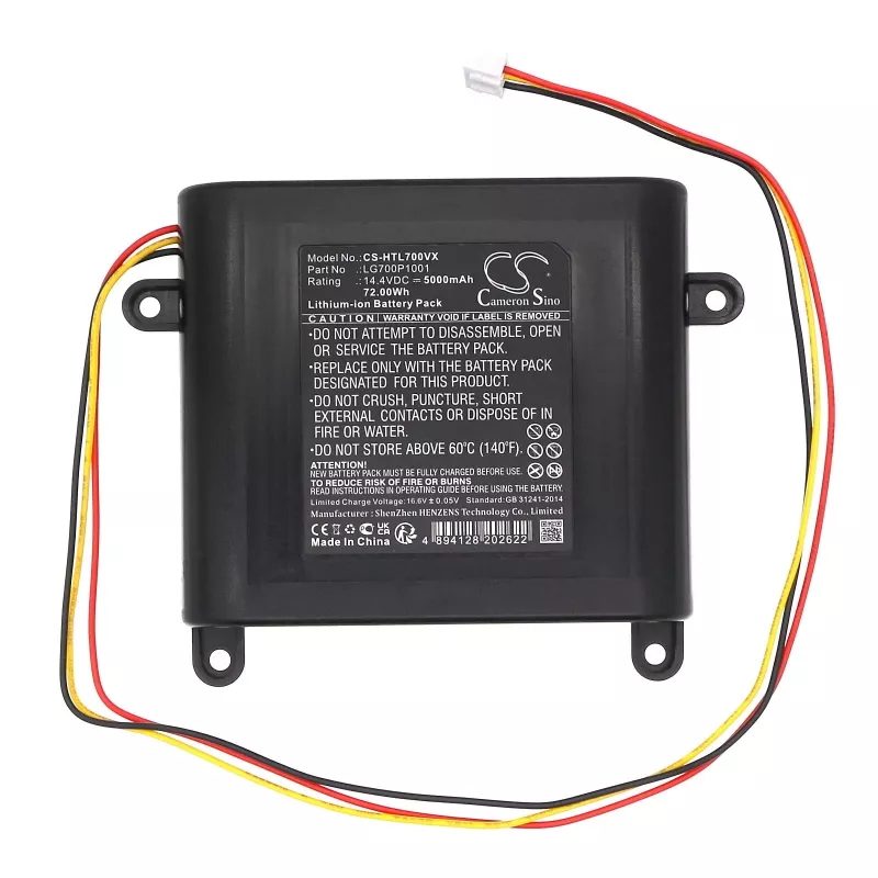 CAMERON SINO batería de repuesto para Hobot Legee 7 y Legee D7 robots aspirador - 5000mAh 14,4V Li-Ion (LG700P1001)