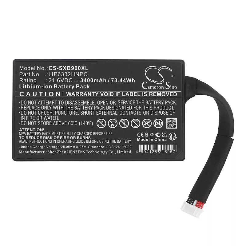 Batería CAMERON SINO Type 1-853-679-11 Lip6332hnpc para Sony altavoz GTK-XB90 / CS-SXB900XL