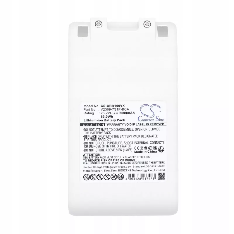 Batería de repuesto CAMERON SINO V2309-7s1p-bca para Dreame R10 R10 Pro R20 aspirador - 25,2V 2500mAh Li-Ion