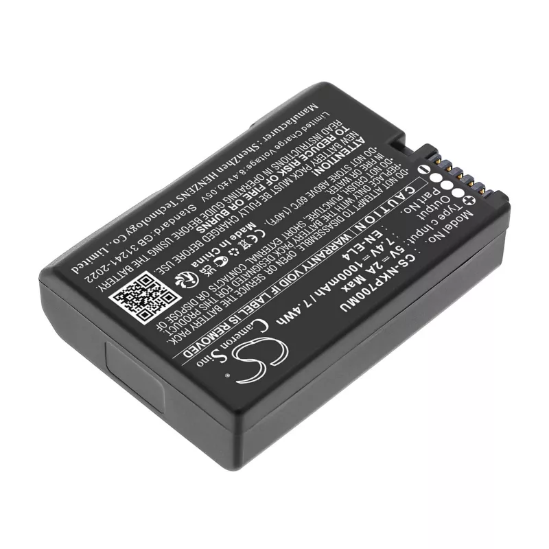 Batería CAMERON SINO Type EN-EL4 A E para Nikon D2H D2Hs D2X D2Xs D3 D3S D3X F6 con conector USB-C / CS-NKP700MU