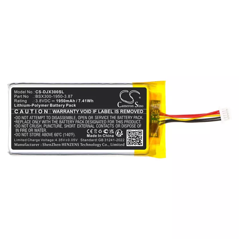 Batería de repuesto Cameron Sino para DJI Mic Mini (BSX300-1950-3.87) - 1950mAh Li-Po
