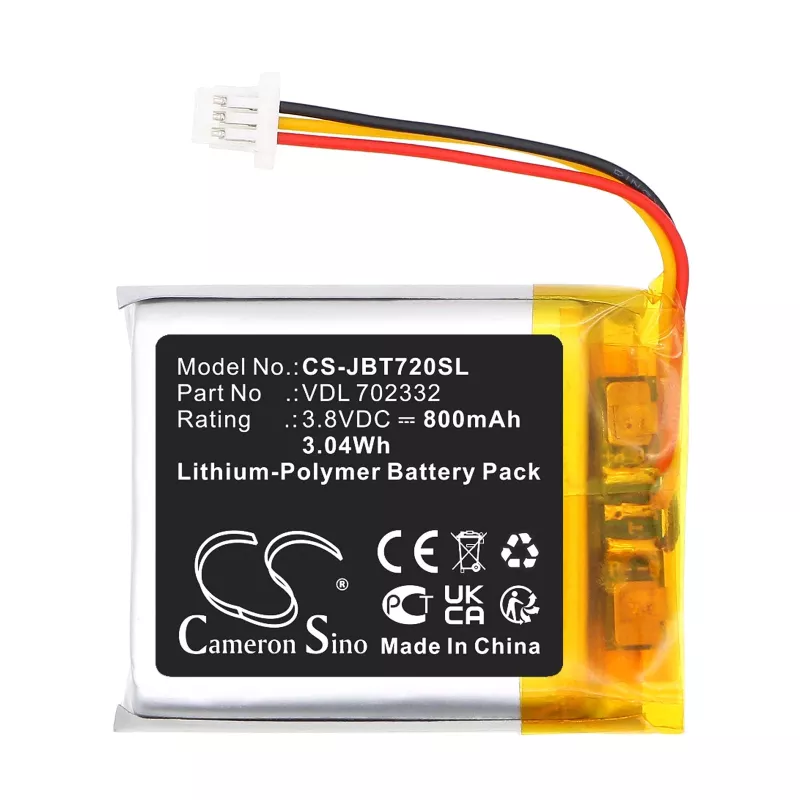 Batería Cameron Sino para JBL Tune 720BT / Tune 760BT (CS-JBT720SL, VDL 702332)