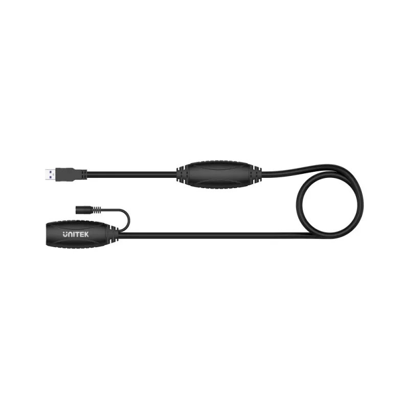 UNITEK cable de extensión activo USB 3.1 15m, amplificador de señal, negro