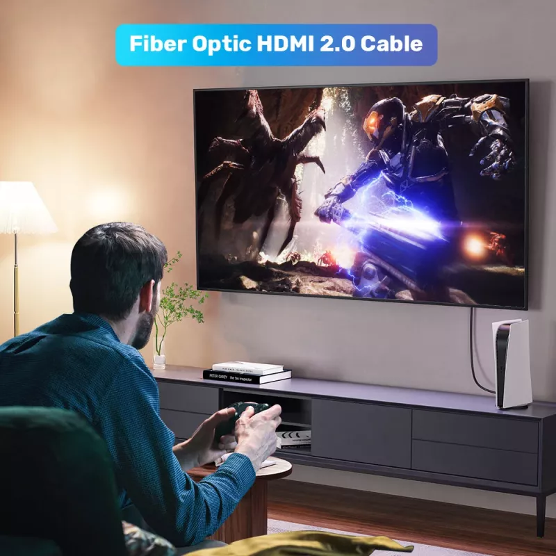 UNITEK C11072BK-30M cable óptico activo HDMI 2.0 4K 60Hz 30m negro