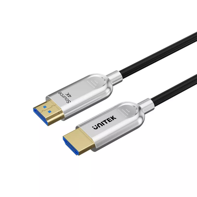 UNITEK cable óptico activo (AOC) HDMI 2.0 4K 60Hz 50m negro