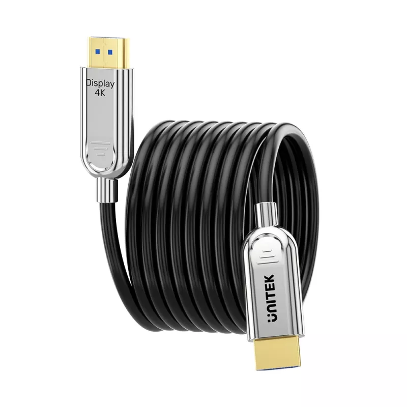 UNITEK cable óptico activo (AOC) HDMI 2.0 4K 60Hz 50m negro