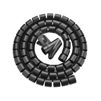 UNITEK organizador de cables en espiral, 5m, 22mm de diámetro, negro