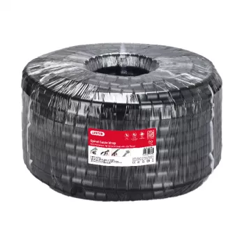 UNITEK organizador de cables en espiral, 5m, 22mm de diámetro, negro