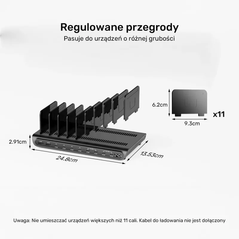 UNITEK Estación de carga 10 puertos USB-C y USB-A 240W