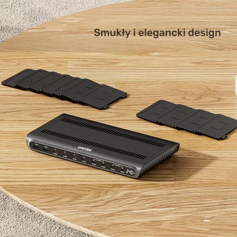 UNITEK Estación de carga 10 puertos USB-C y USB-A 240W