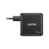UNITEK Cargador GaN con pantalla 140W 3xUSB-C 1xUSB-A PD3.0 QC4.0 negro