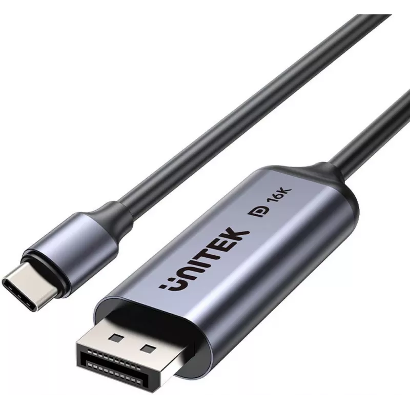 UNITEK Cable USB-C a DisplayPort bidireccional 16K 80Gbps HDR 1,8m