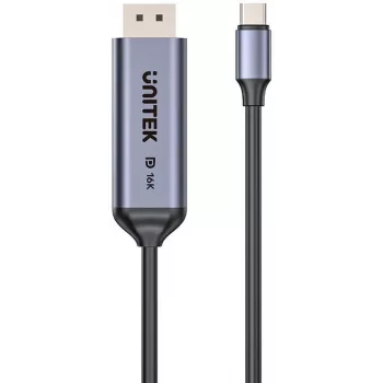UNITEK Cable USB-C a DisplayPort bidireccional 16K 80Gbps HDR 1,8m