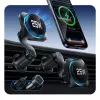 ESR Omnilock CryoBoost Cargador inalámbrico magnético MagSafe para coche con rejilla de ventilación 25W Qi2.2 negro