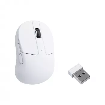 Keychron M4-A24 PixArt 3950 8K Ratón gaming inalámbrico blanco