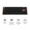 Keychron K6H-J1 65% Magnetic Teclado mecánico con cable negro con interruptores Gateron de efecto Hall