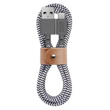 Cable Native Union Belt USB-A a USB-C 1,2 m Zebra