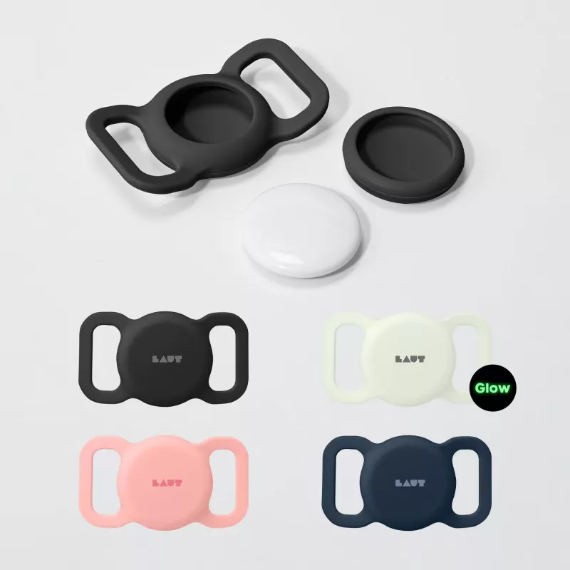 PICOM Laut Pet Tag - funda protectora para AirTag (negro)
