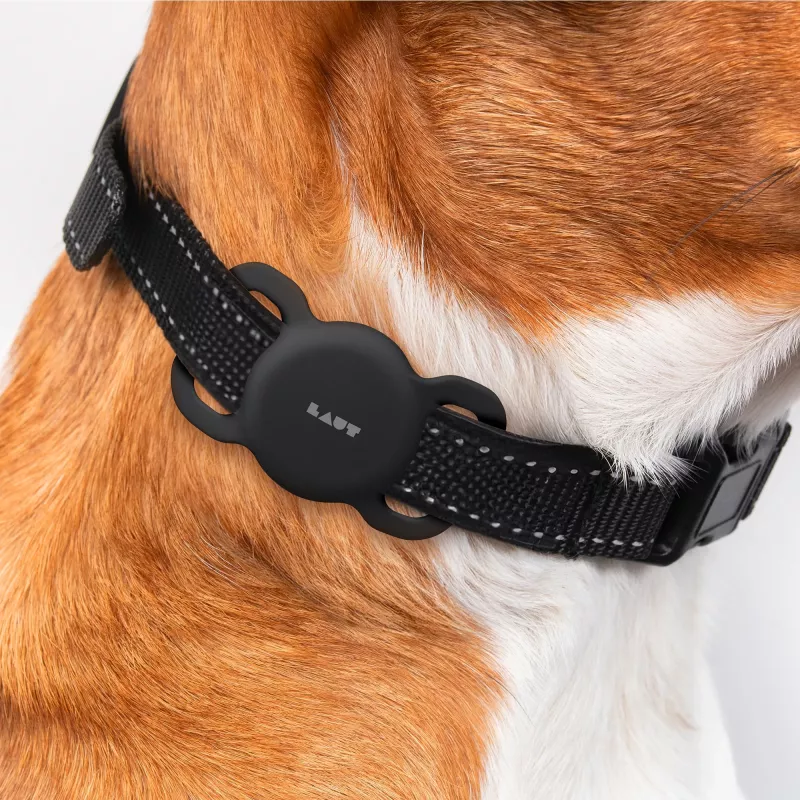 PICOM Laut Pet Tag - funda protectora para AirTag (negro)