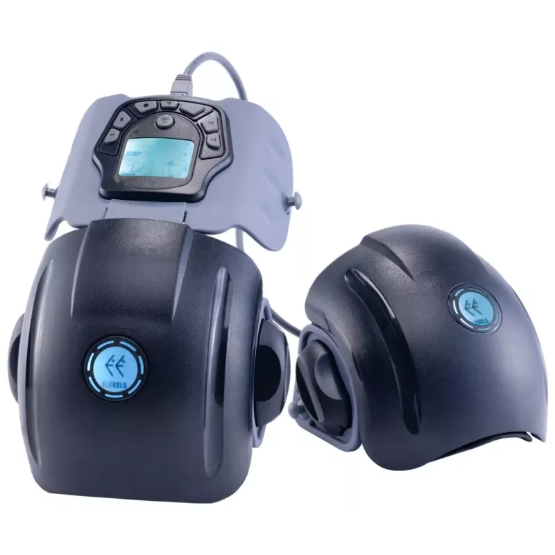 Eleeels R1 Percussion Massager para rodilla, codo, hombros - 4 accesorios, 3 velocidades, USB-C