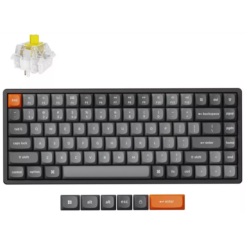 Keychron K2 Max 75% interruptor Banana RGB negro