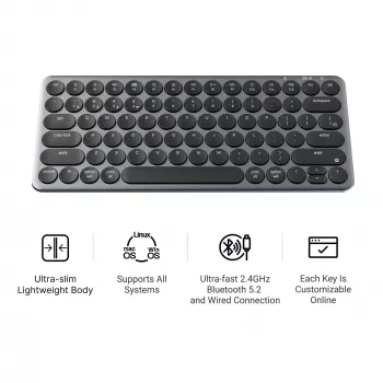 Keychron B3P-K8 75% tijera blanco marfil teclado mecánico