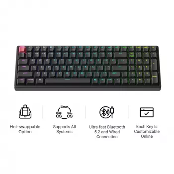 Keychron K4X-J1 96% Teclado mecánico Red Switch RGB Hot-Swap