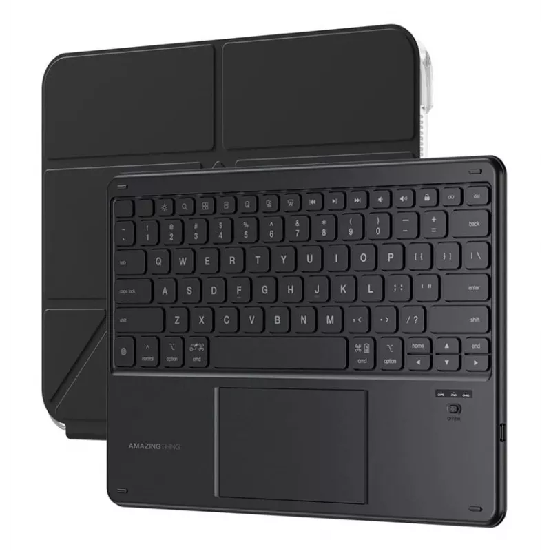 AMAZINGTHING Minimal Case Keylite Combo Funda con teclado para iPad 11 2025 - Negro