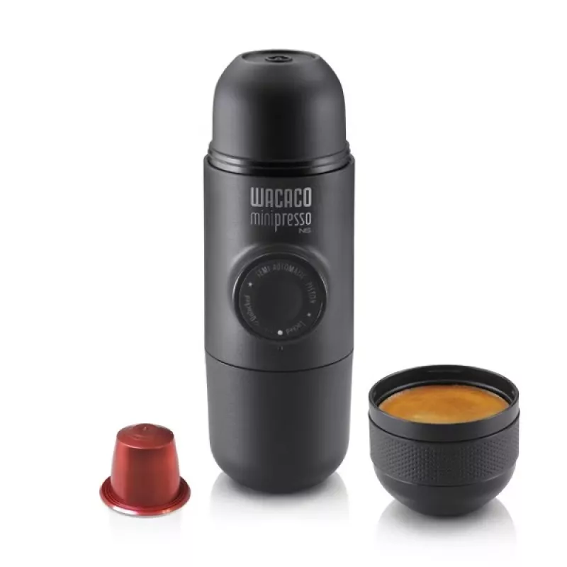 WACACO Minipresso NS cafetera espresso portátil para cápsulas Nespresso, negra