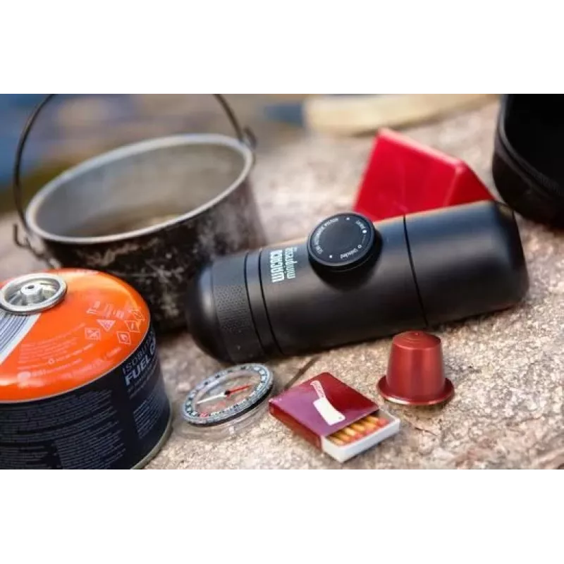 WACACO Minipresso NS cafetera espresso portátil para cápsulas Nespresso, negra